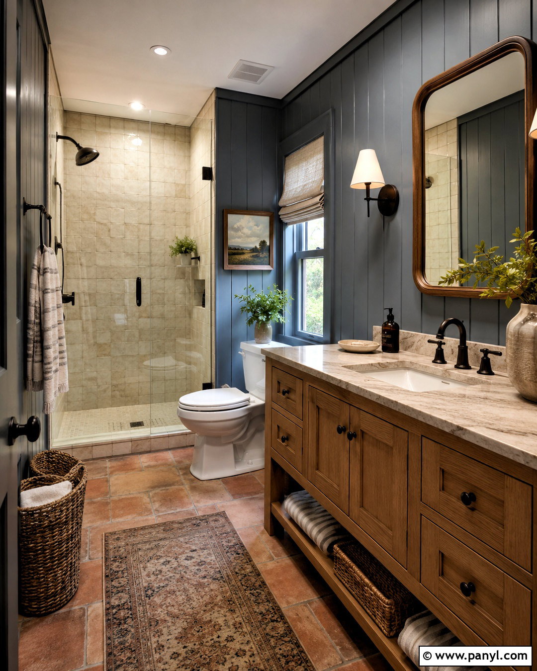 Dark Cottage Bathroom - 20 moody bathroom design ideas