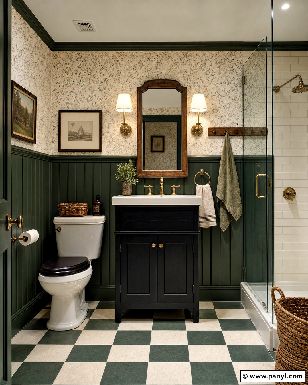Dark Cottage Small Bathroom - 20 small moody bathroom ideas