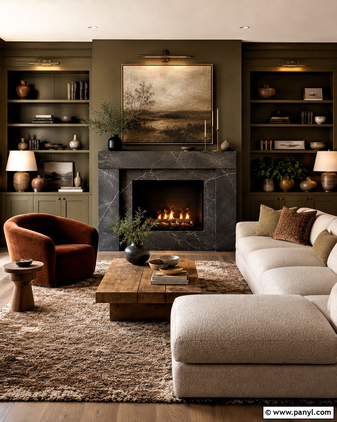 Dark Earthy Living Room With Fireplace - 20 dark earthy living room ideas