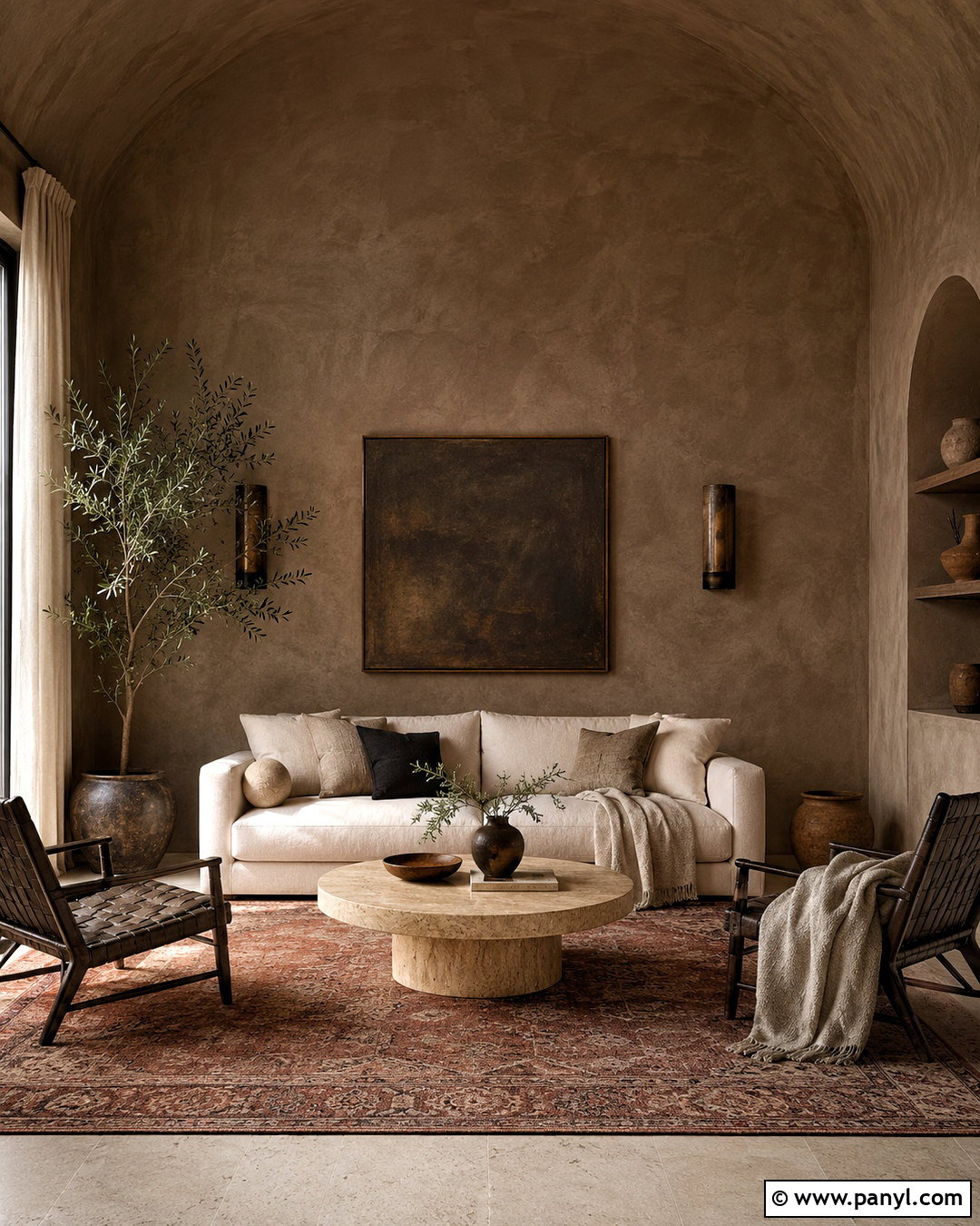 Dark Earthy Living Room With Limewash Walls - 20 dark earthy living room ideas