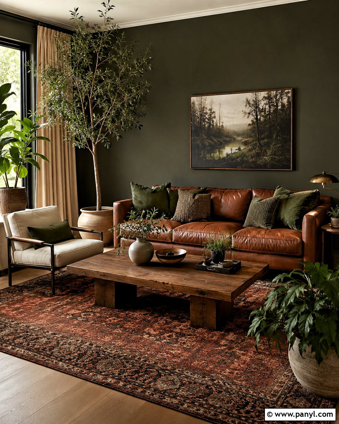 Dark Earthy Living Room With Plants - 20 dark earthy living room ideas