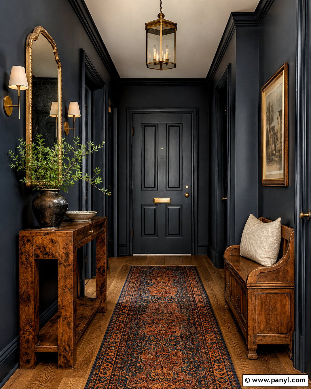 Dark Entryway - 20 dark interiors