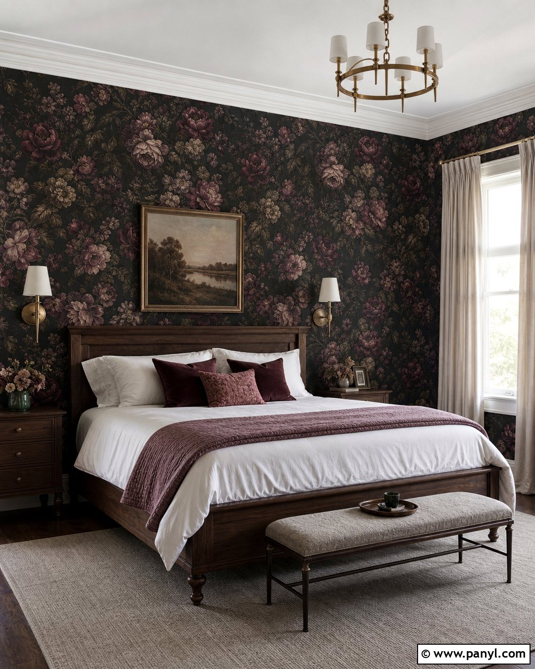 Dark Floral Bedroom Wallpaper - 25 Choose You Wallpaper Ideas