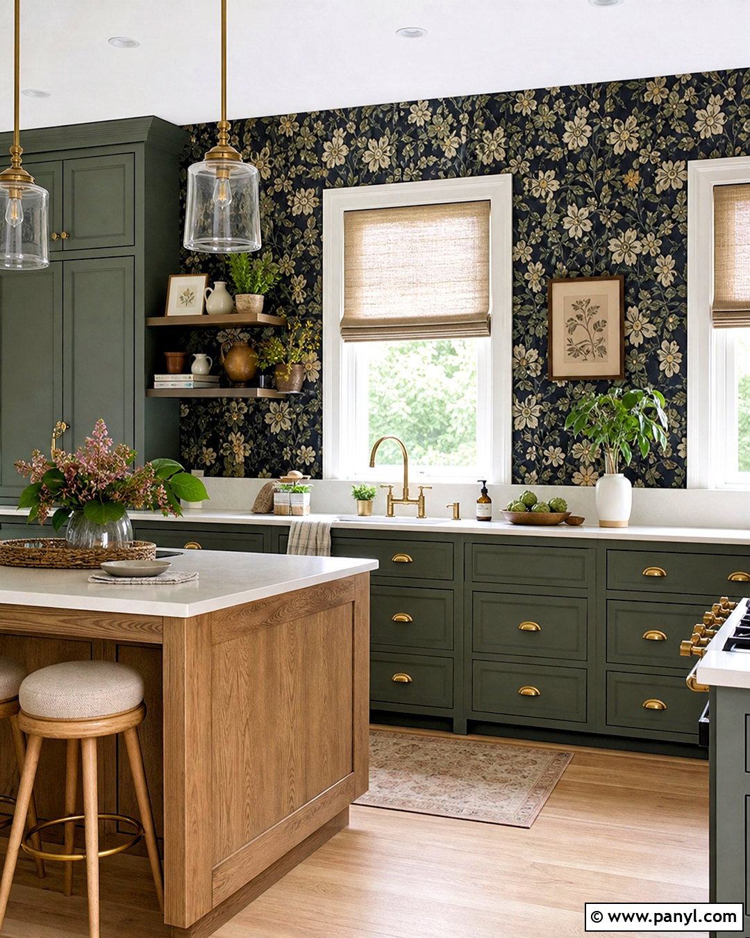 Dark Floral Kitchen Wallpaper - 20 dark kitchen walls