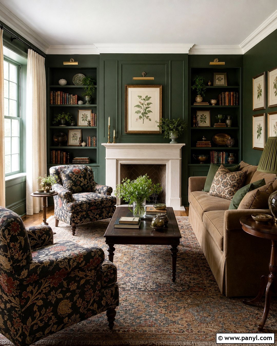 Dark Forest Green Living Room Walls - 35 dark wall colors