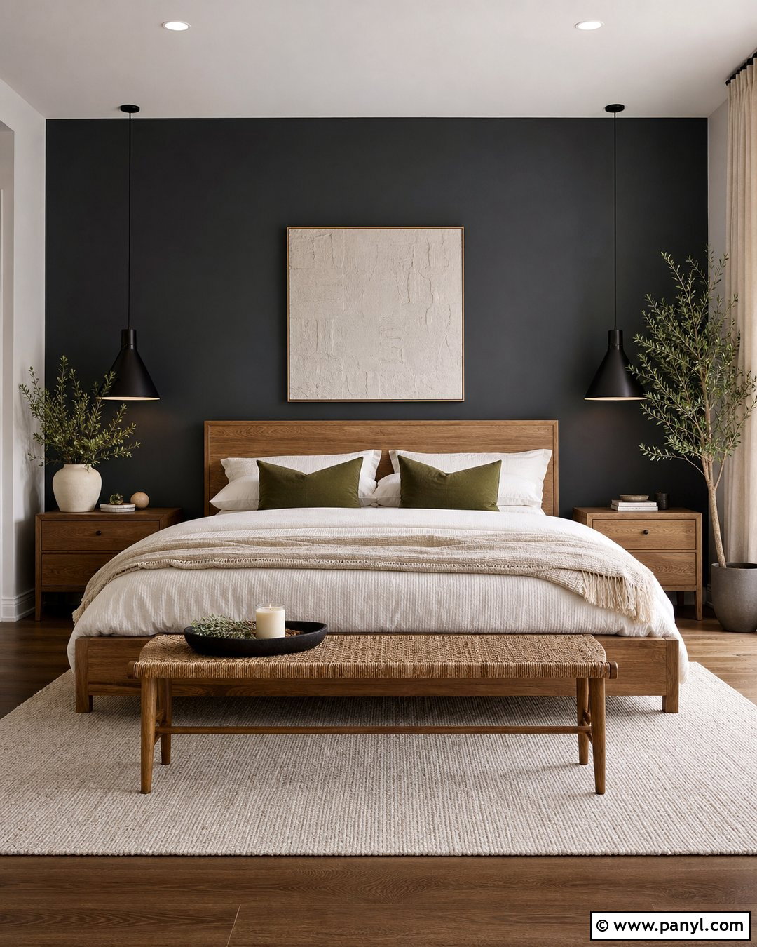 Dark Gray Accent Wall Bedroom - 20 Empty Room With Gray Accent Wall Ideas