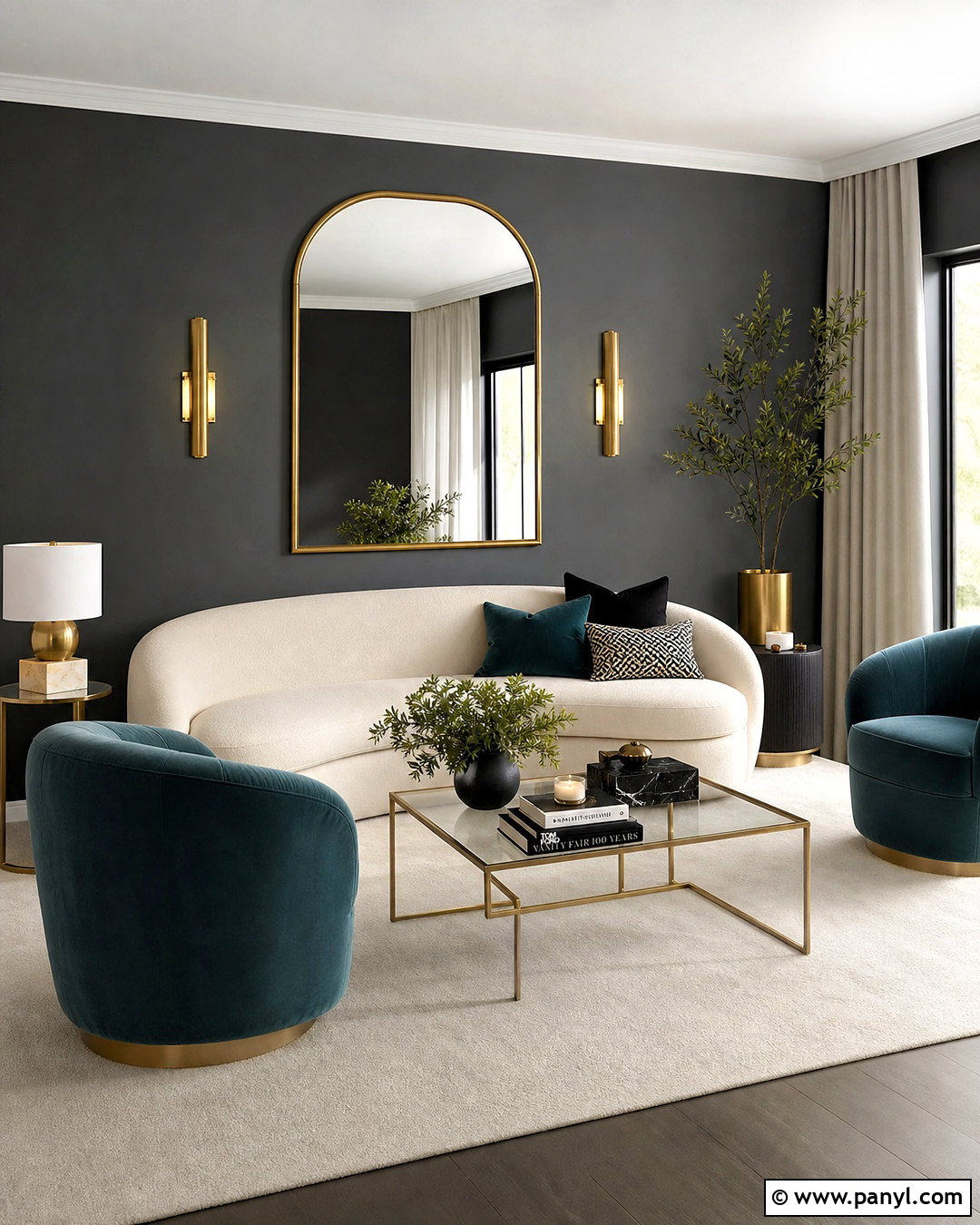 20 Dark Gray Accent Wall Living Room Ideas for Modern Homes