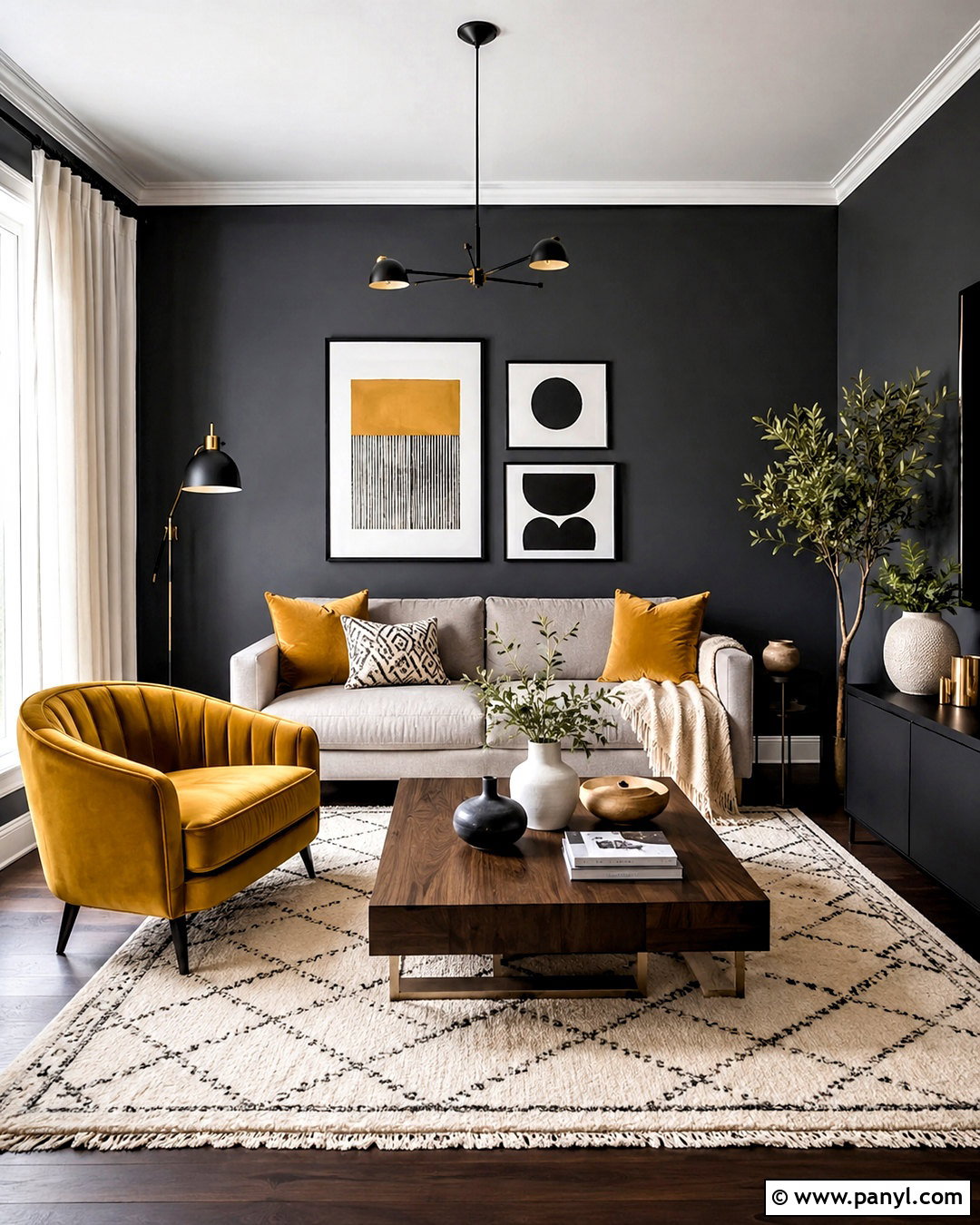 Dark Gray And Mustard Living Room - 20 dark gray living room ideas