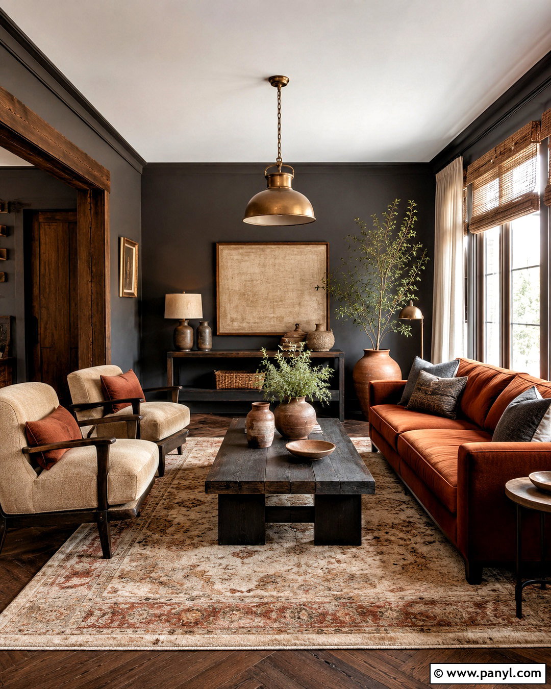 Dark Gray And Rust Living Room - 20 dark gray living room ideas