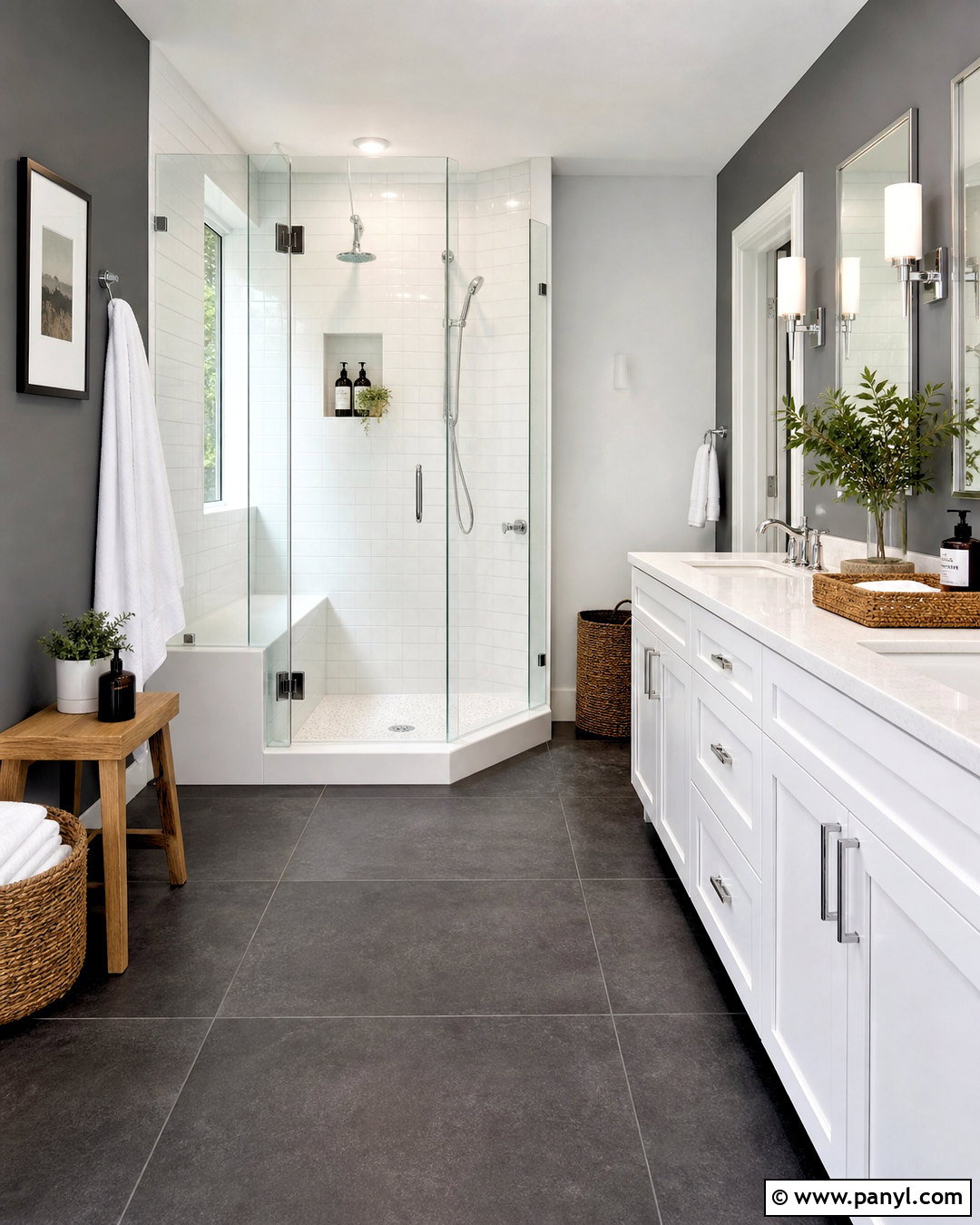 Dark Gray And White Bathroom - 20 dark gray bathroom ideas