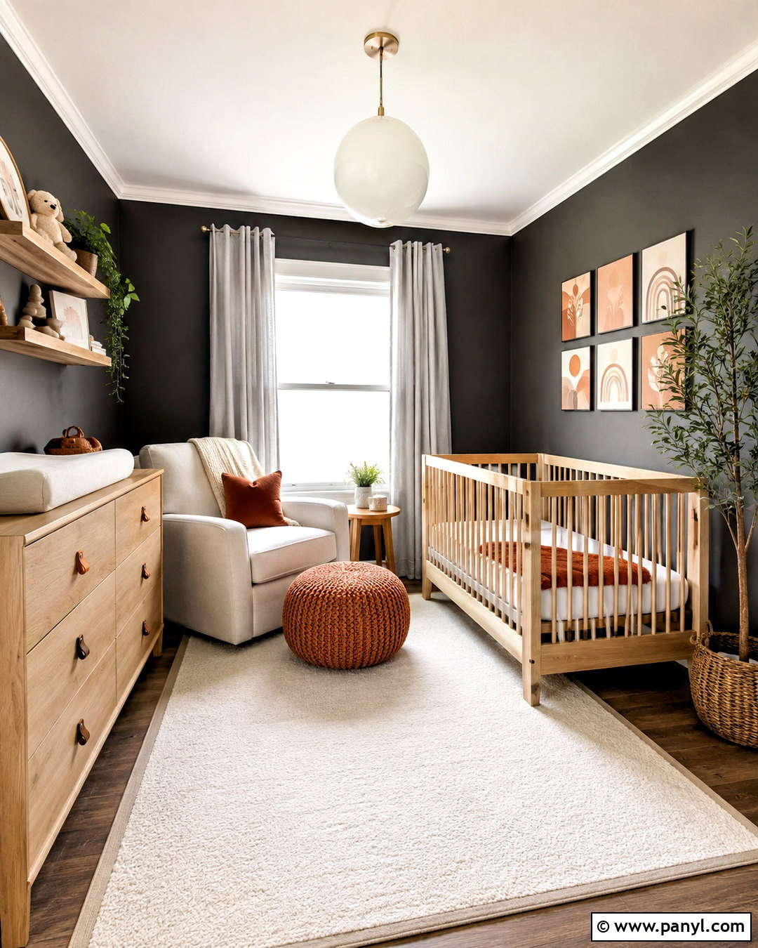 Dark Gray Baby Room - 20 dark baby room ideas