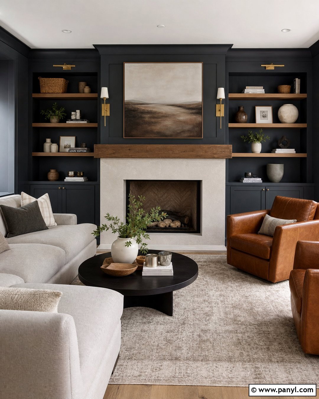 Dark Gray Basement Fireplace Room - 20 dark gray basement walls