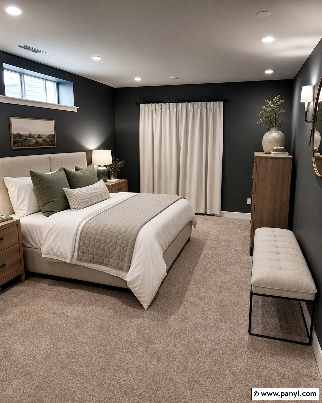Dark Gray Basement Guest Bedroom - 20 dark gray basement walls