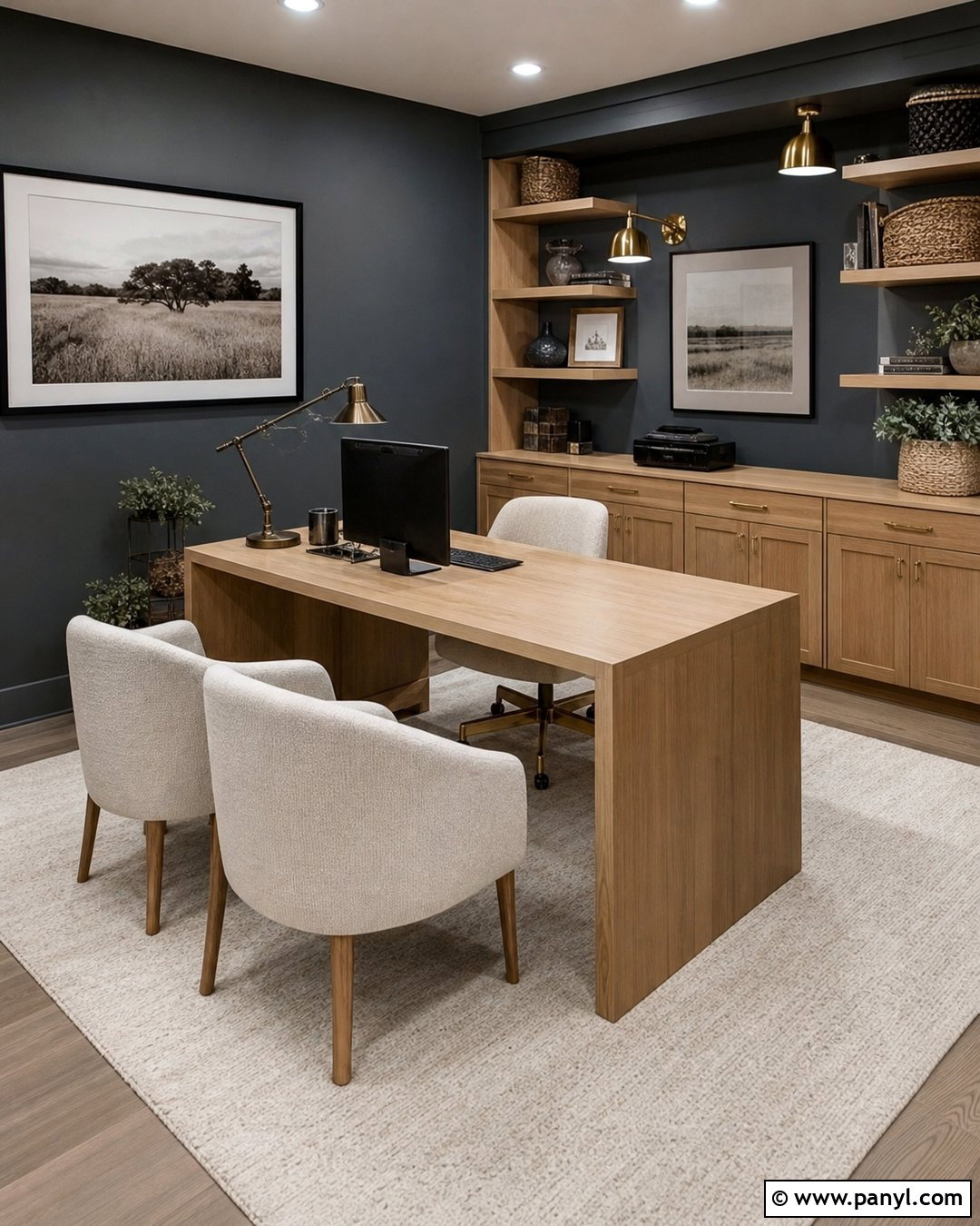 Dark Gray Basement Home Office - 20 dark gray basement walls