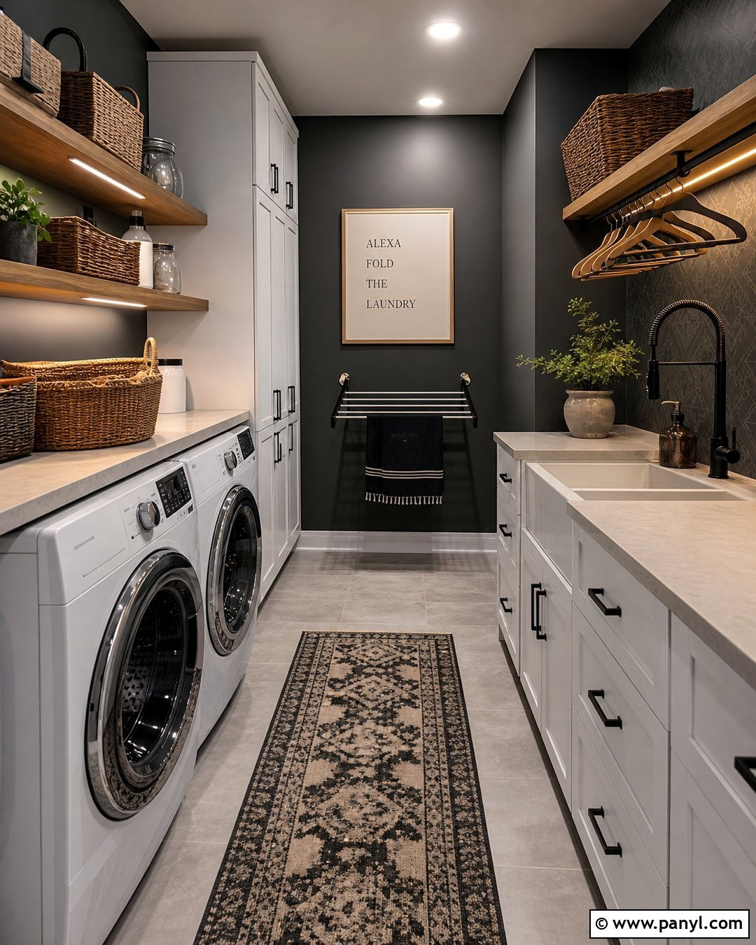 Dark Gray Basement Laundry Room - 20 dark gray basement walls