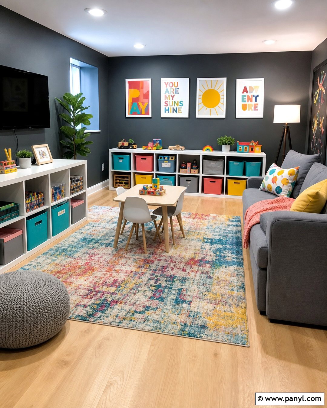 Dark Gray Basement Playroom - 20 dark gray basement walls