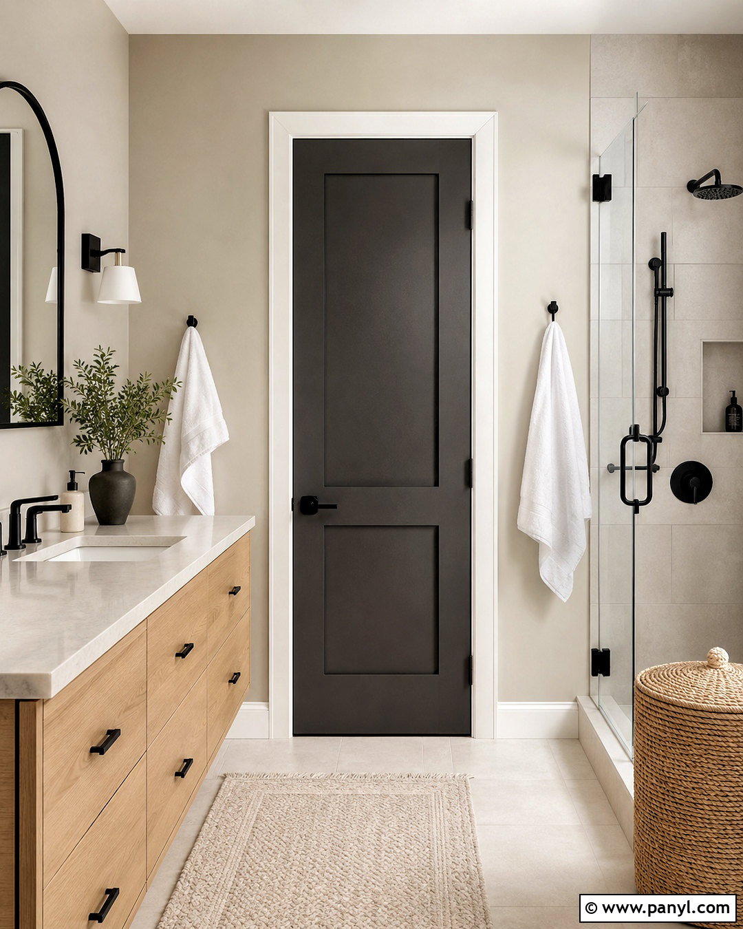 Dark Gray Bathroom Doors - 20 dark gray doors interior ideas