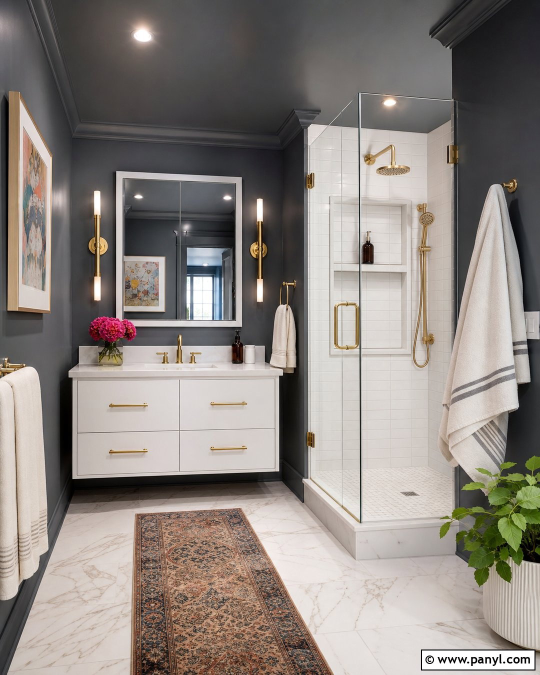 Dark Gray Bathroom Walls And Ceiling - 25 Dark Gray Bathroom Walls