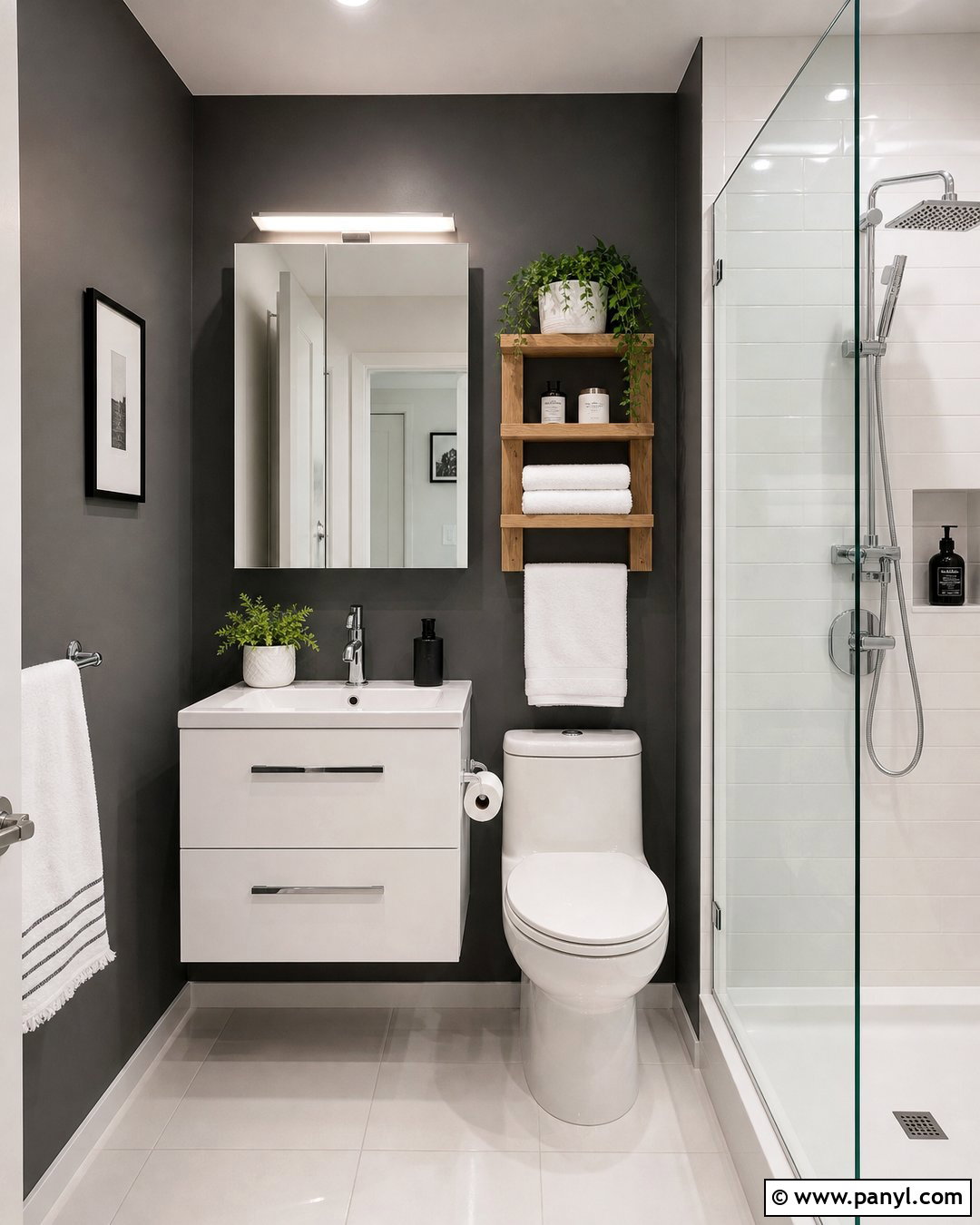 Dark Gray Bathroom Walls In A Small Bathroom - 25 Dark Gray Bathroom Walls