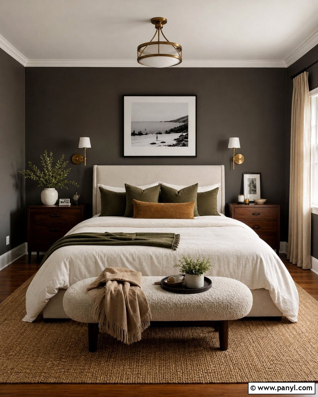 Dark Gray Bedroom - 30 gray wall room ideas