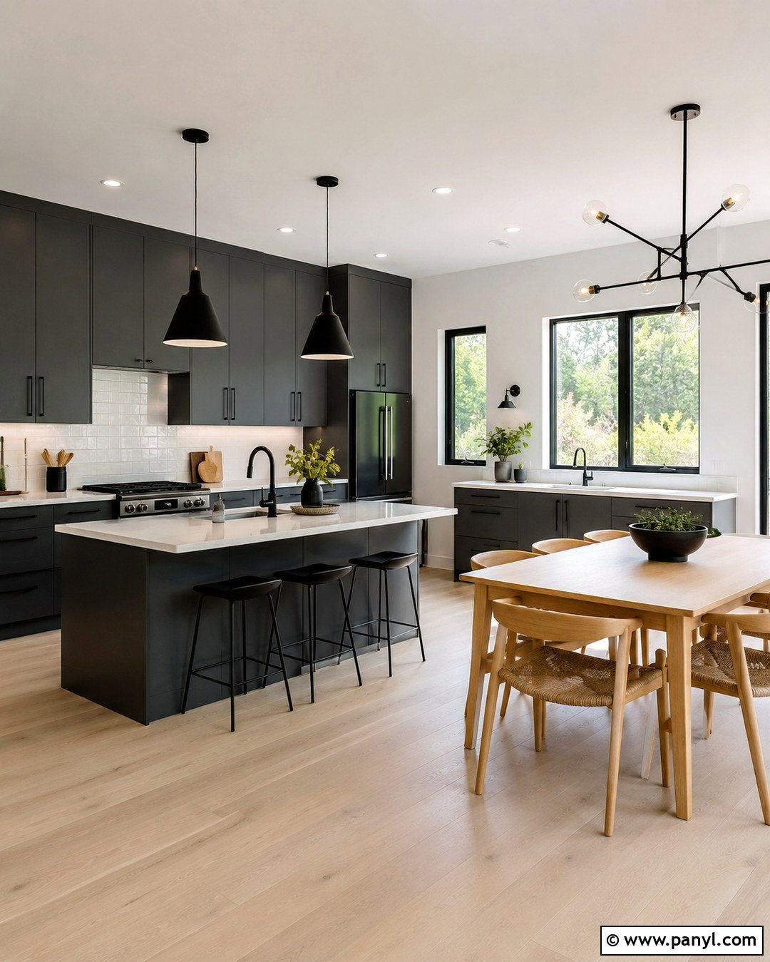 Dark Gray Cabinets With Black Hardware - 20 Light Gray Walls Dark Gray Cabinets