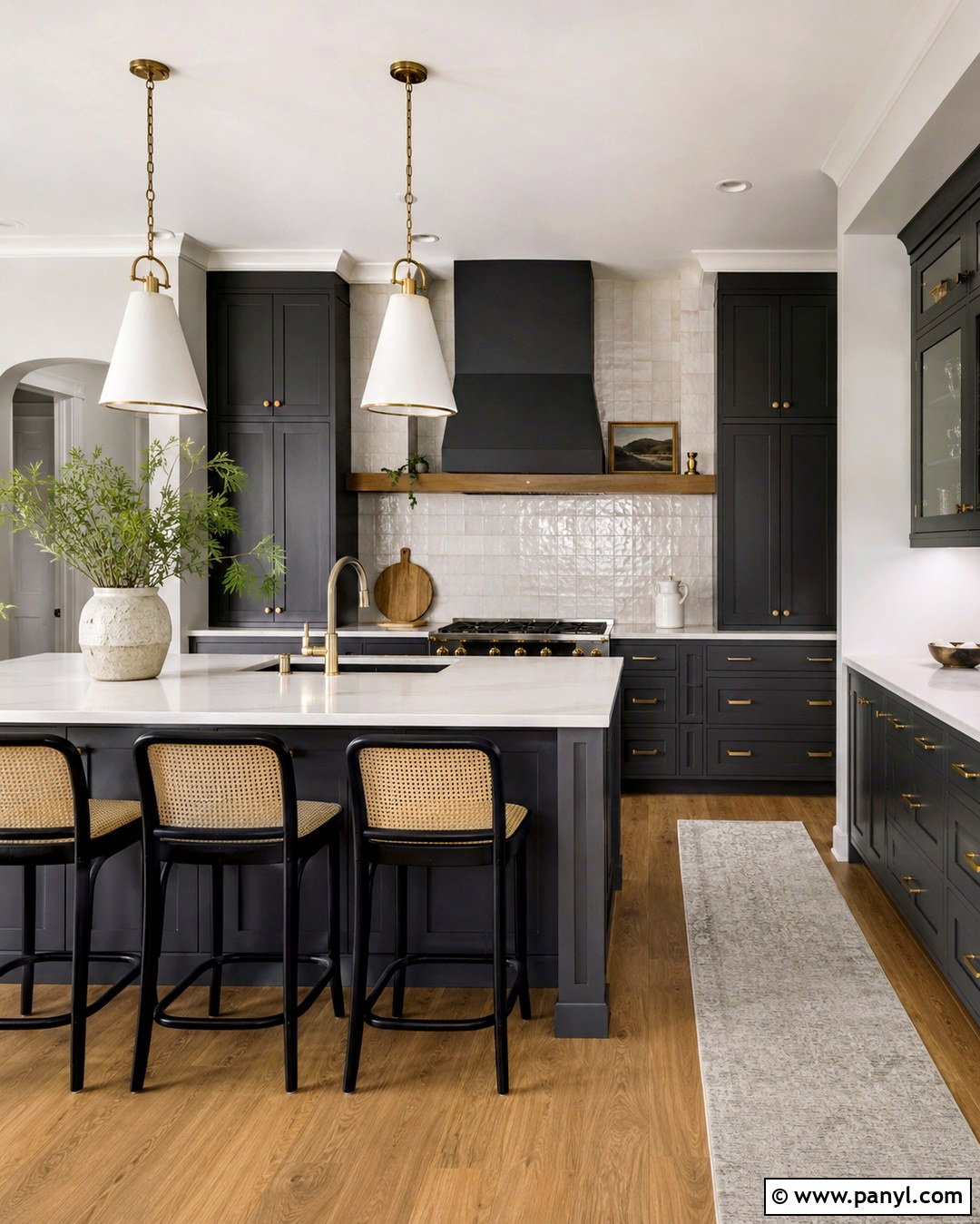 Dark Gray Cabinets With Brass Hardware - 20 Light Gray Walls Dark Gray Cabinets