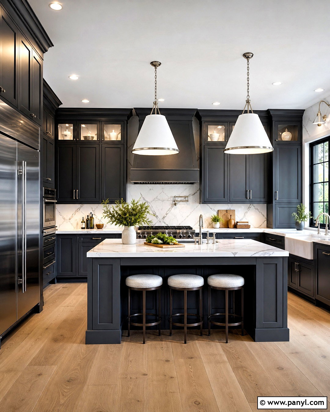 Dark Gray Cabinets With Marble Countertops - 20 kitchen ideas grey cabinets