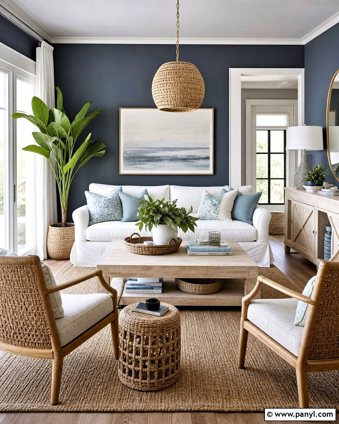 Dark Gray Coastal Living Room - 20 dark gray room ideas
