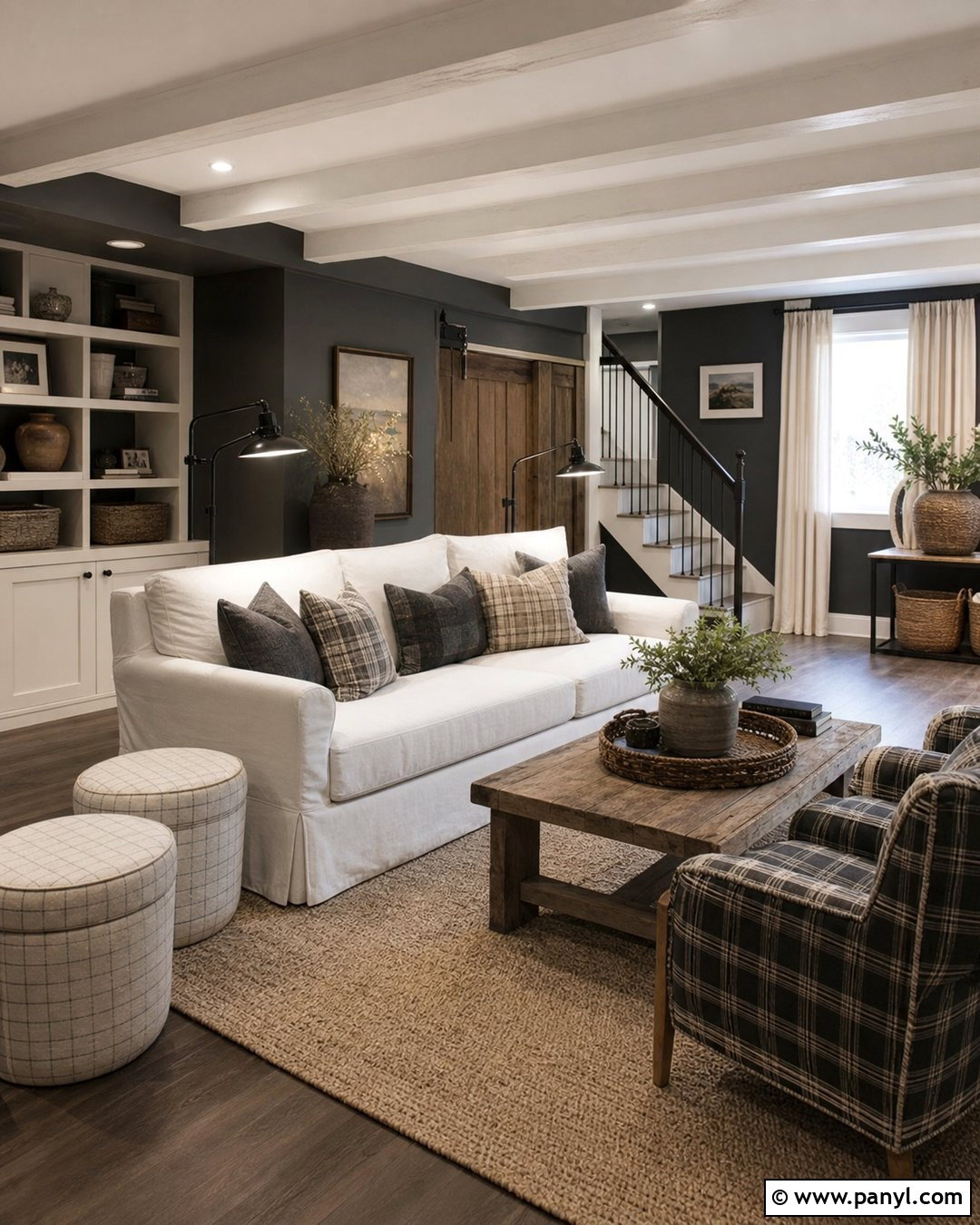 Dark Gray Farmhouse Basement - 20 dark gray basement walls