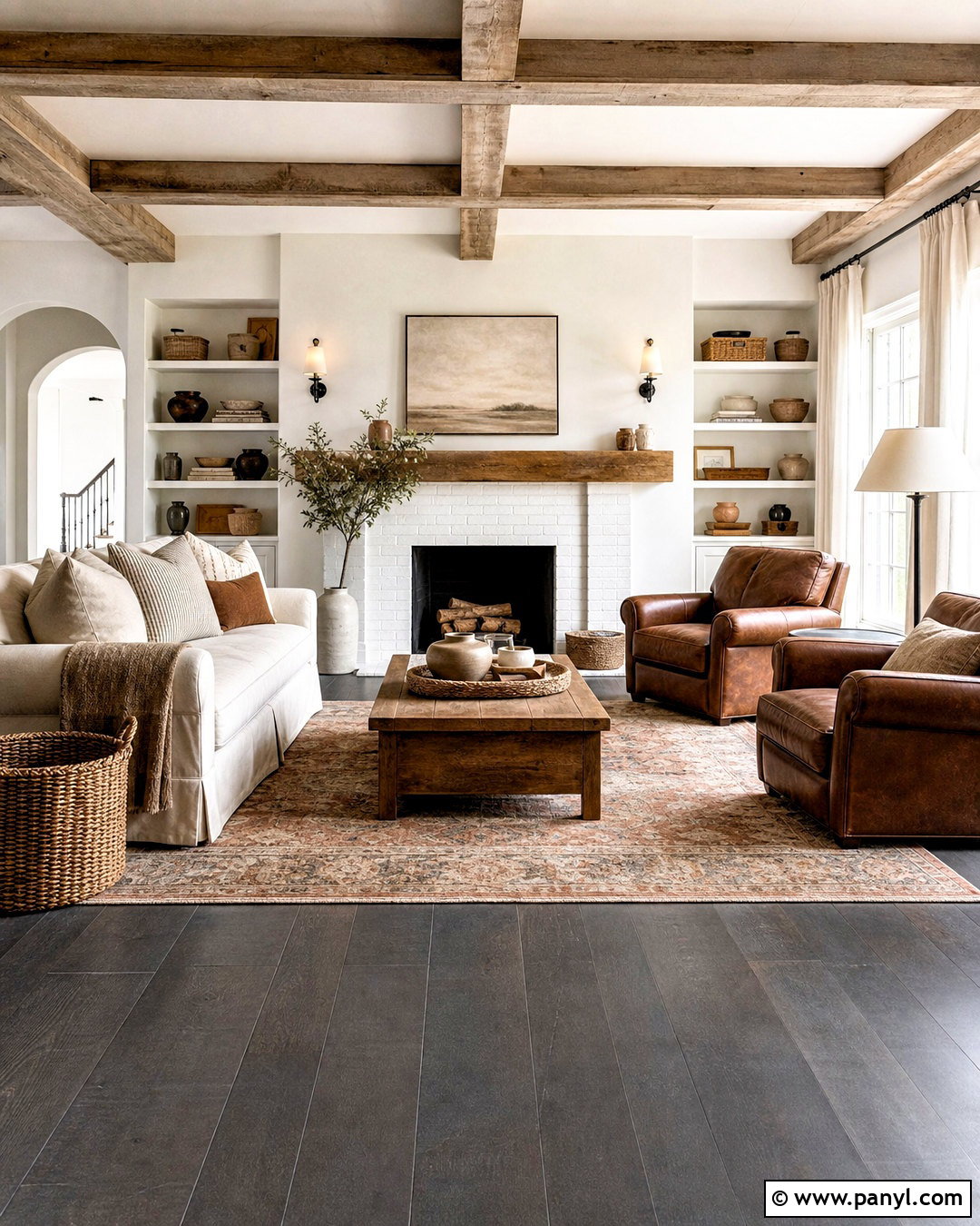Dark Gray Floors With Modern Farmhouse Decor - 20 dark gray floors living room ideas