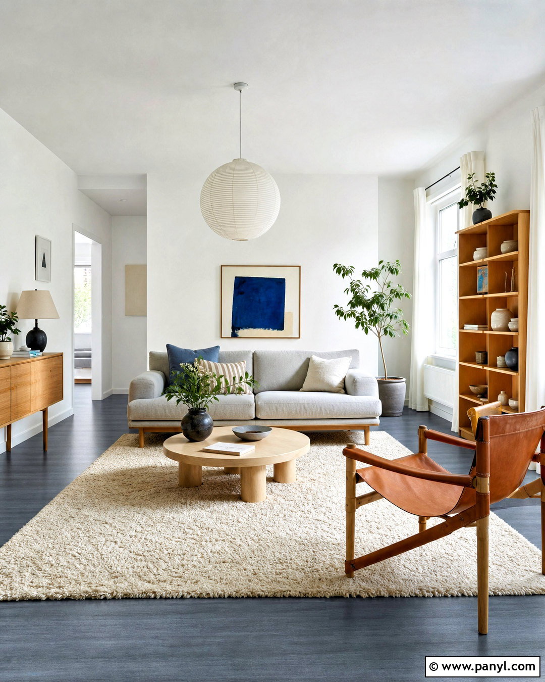 Dark Gray Floors With Scandinavian Decor - 20 dark gray floors living room ideas