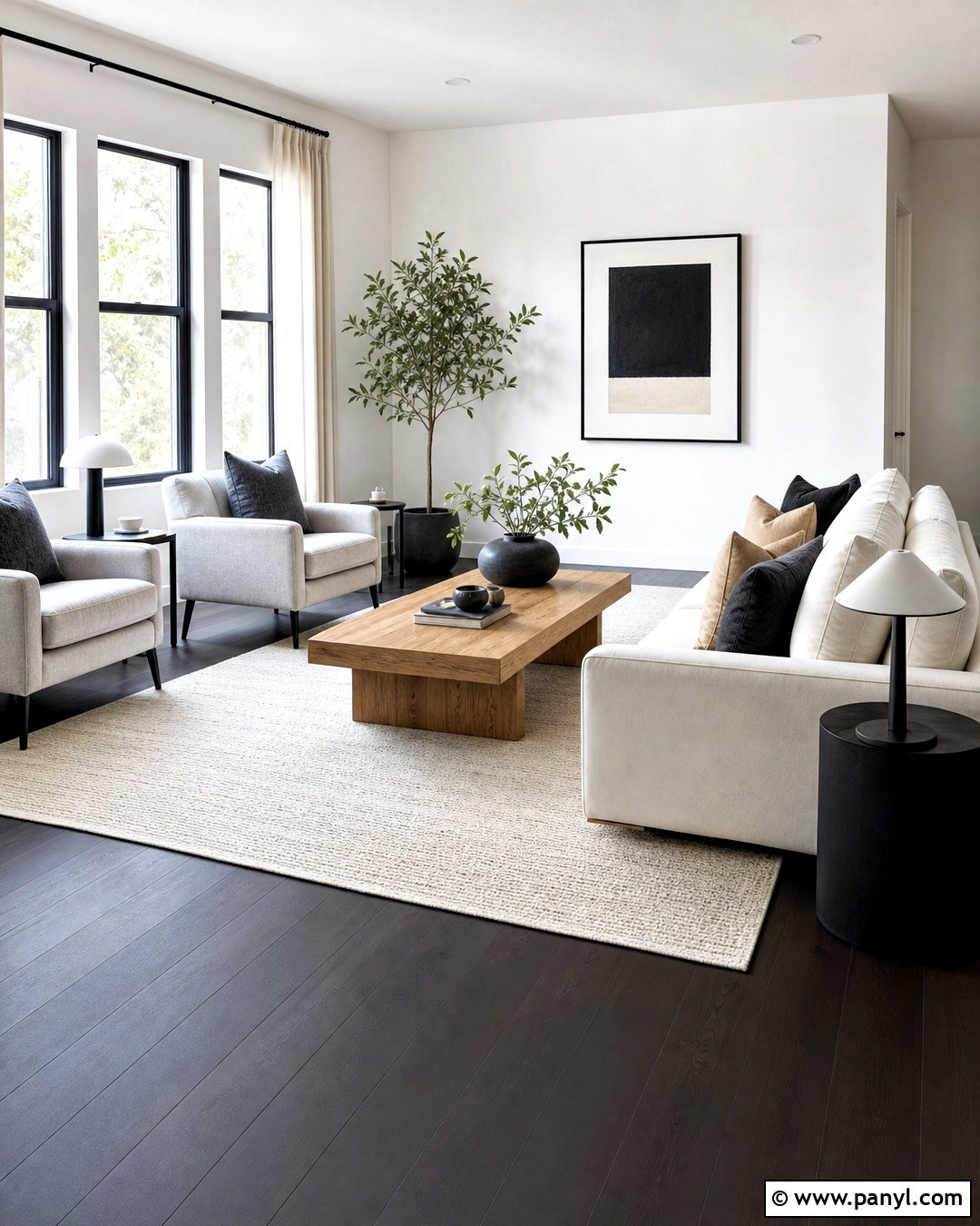 Dark Gray Floors With White Walls - 20 dark gray floors living room ideas