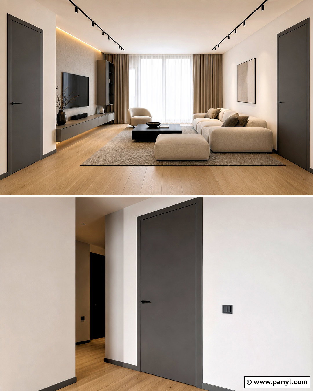 Dark Gray Flush Interior Doors - 20 dark gray doors interior ideas