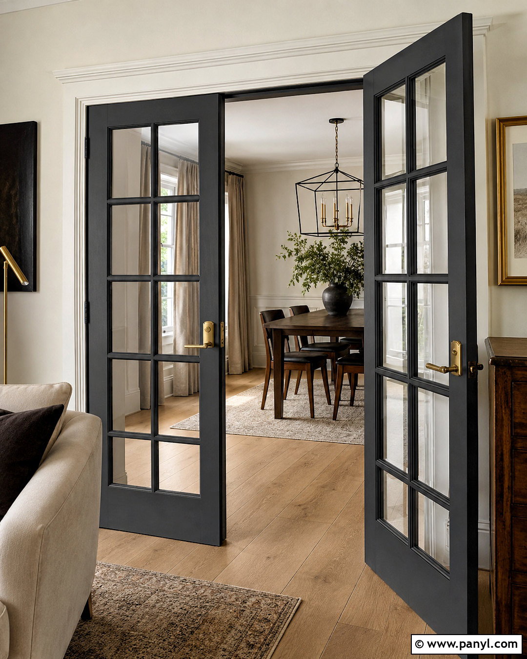 Dark Gray French Doors - 20 dark gray doors interior ideas