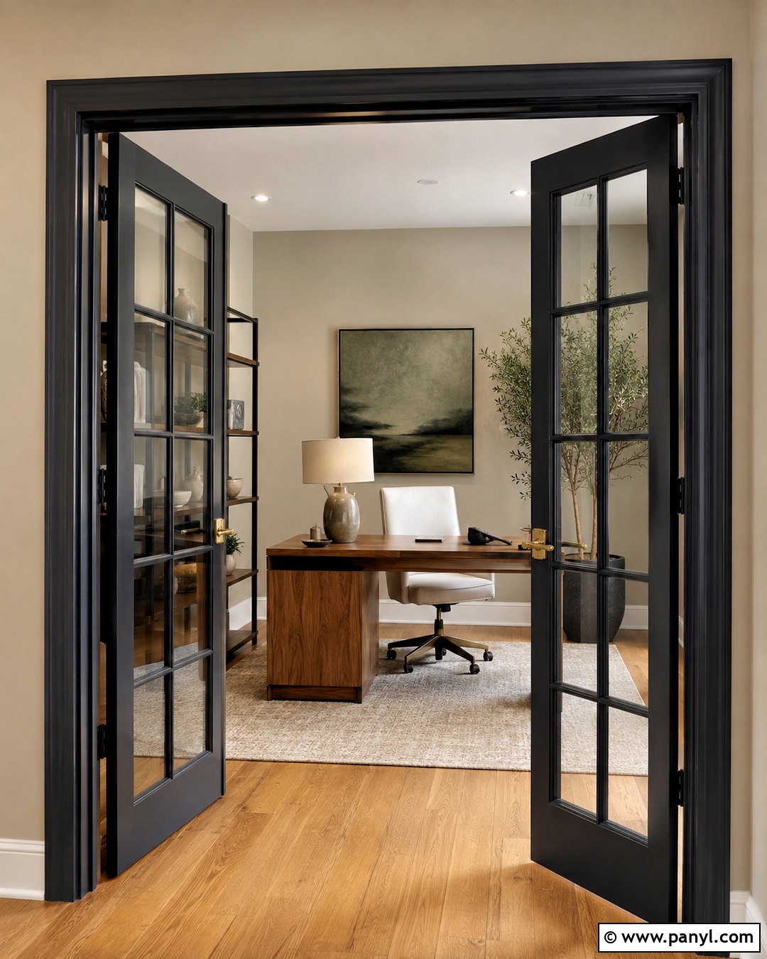 Dark Gray Home Office Doors - 20 dark gray doors interior ideas