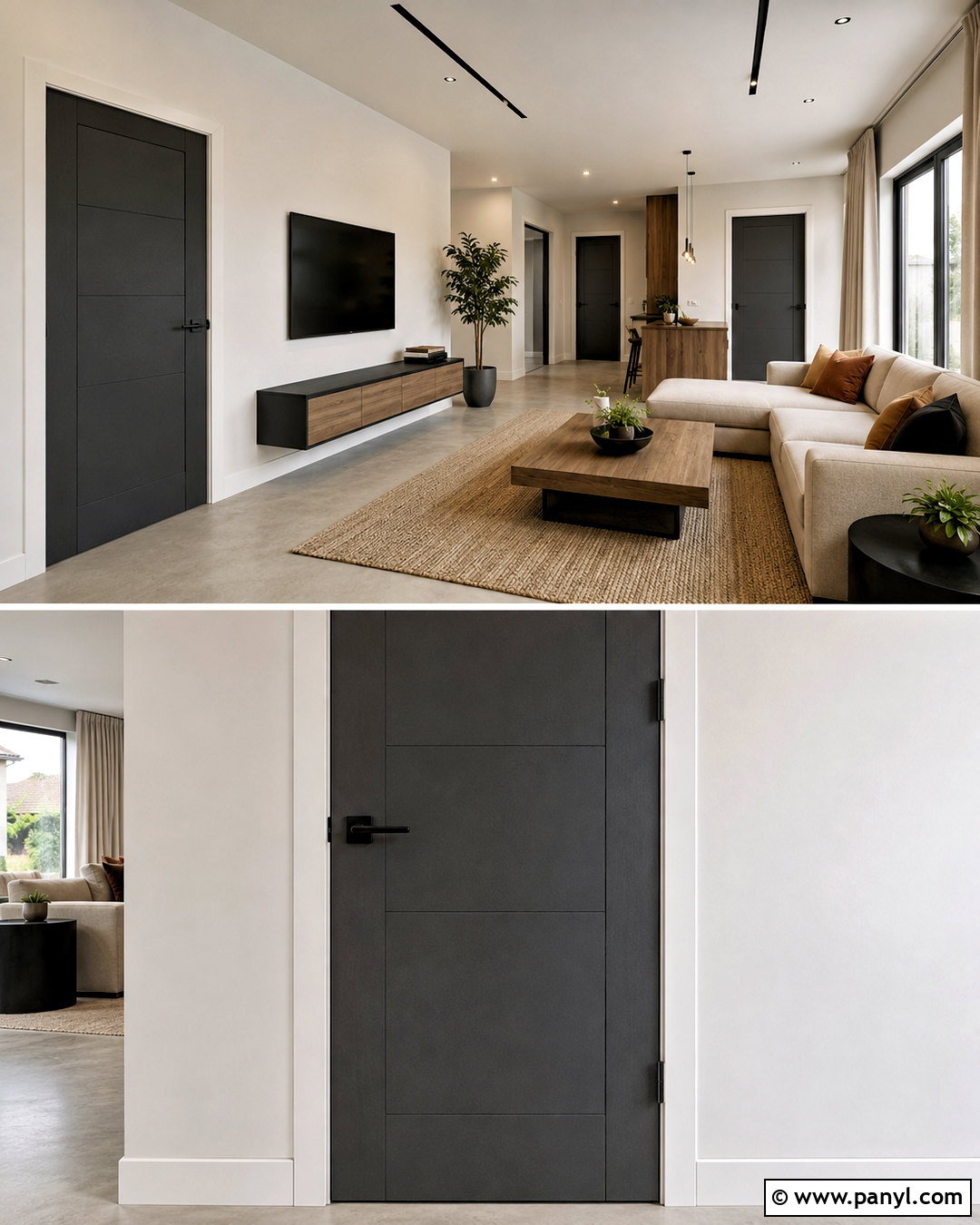 Dark Gray Interior Doors With Black Hardware - 20 dark gray doors interior ideas