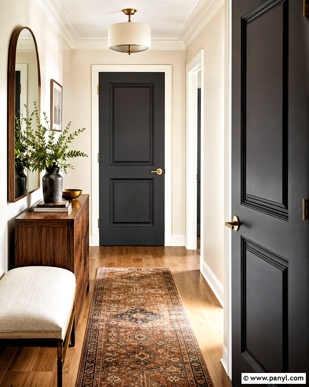 Dark Gray Interior Doors With Brass Hardware - 20 dark gray doors interior ideas