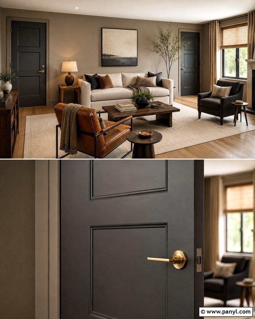 Dark Gray Interior Doors With Greige Walls - 20 dark gray doors interior ideas