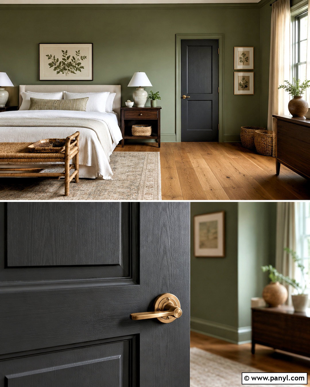 Dark Gray Interior Doors With Sage Green Walls - 20 dark gray doors interior ideas