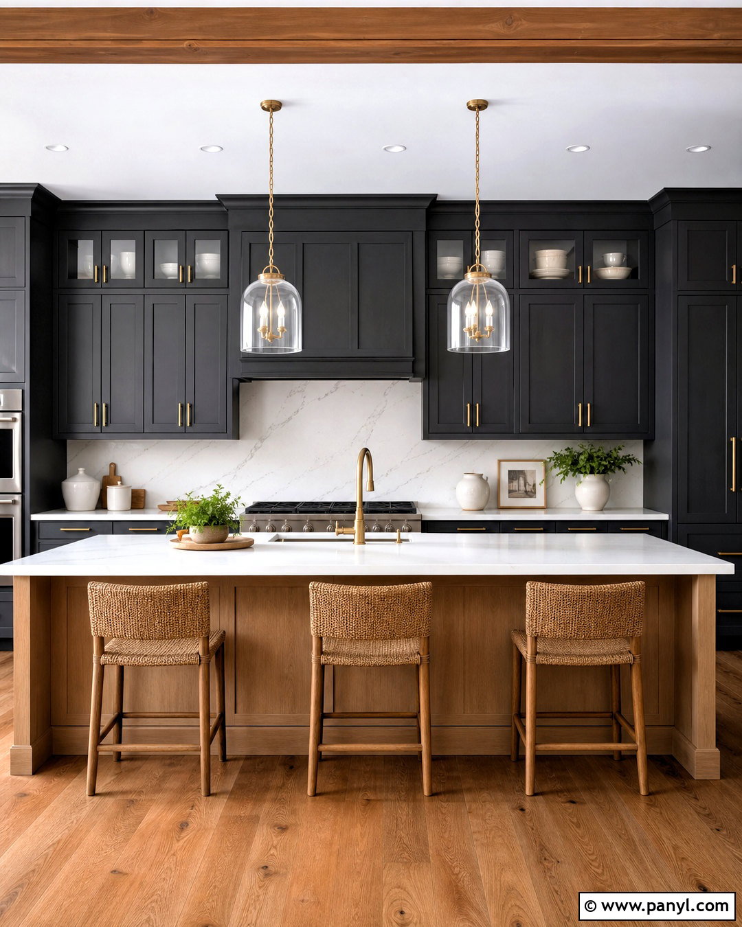 Dark Gray Kitchen With White Countertops - 20 dark gray room ideas