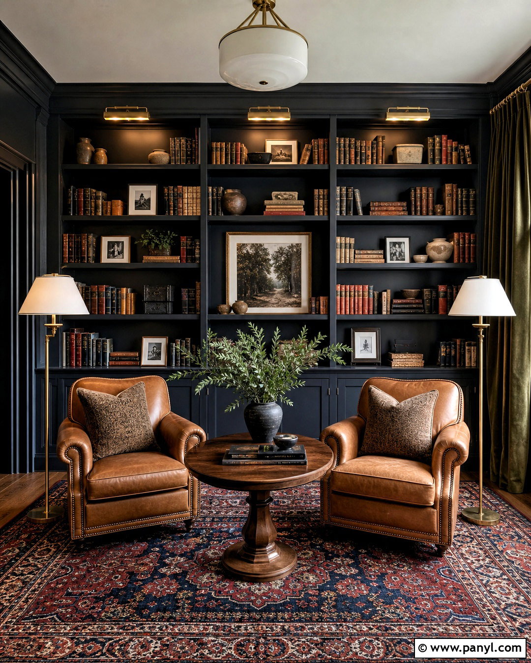 Dark Gray Library Room - 20 dark gray room ideas