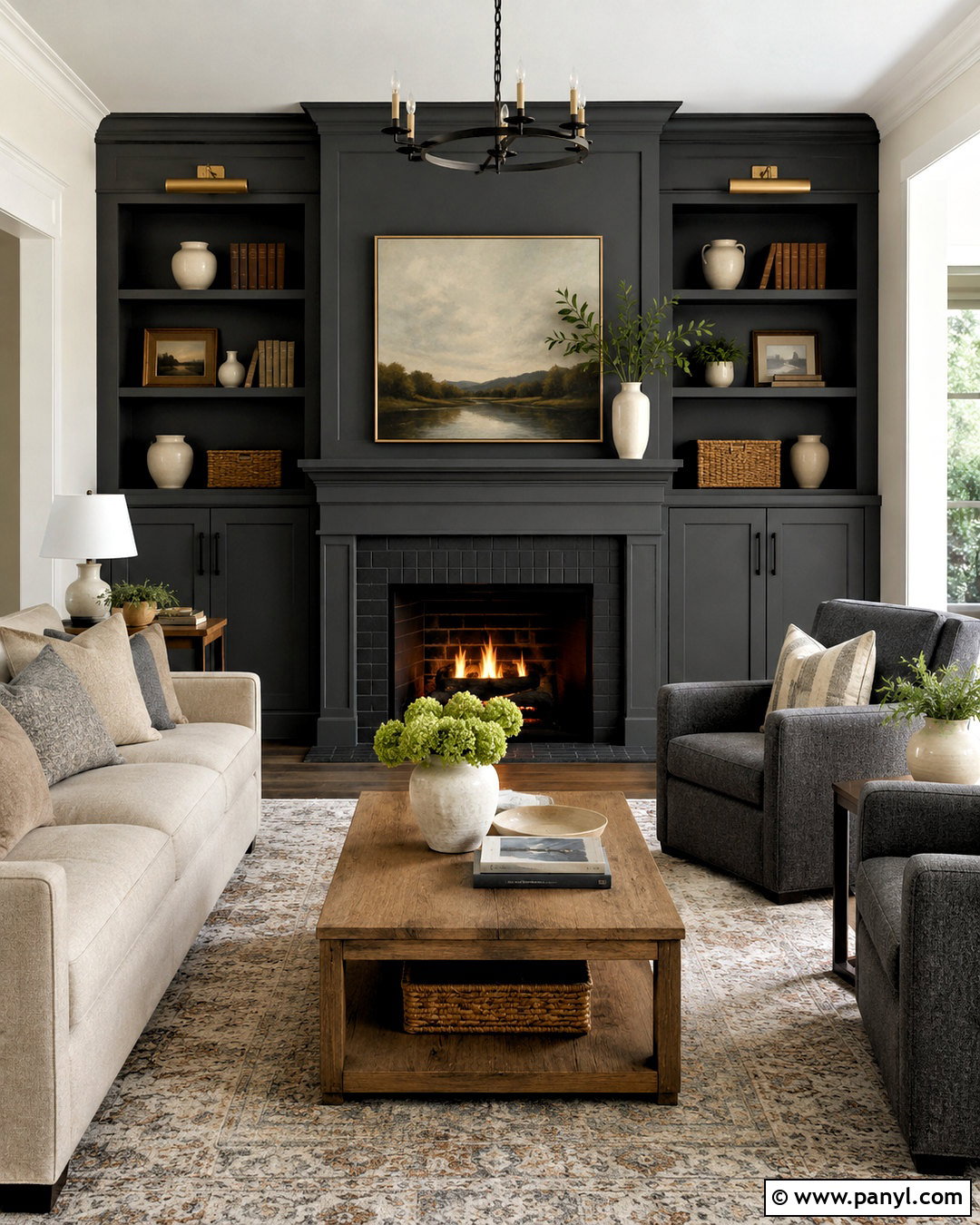 Dark Gray Living Room Accent Wall - 20 dark gray living room ideas