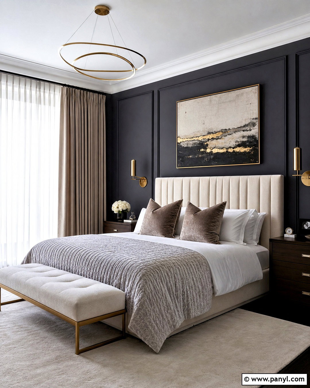 20 Dark Gray Accent Wall Bedroom Ideas for a Cozy Retreat