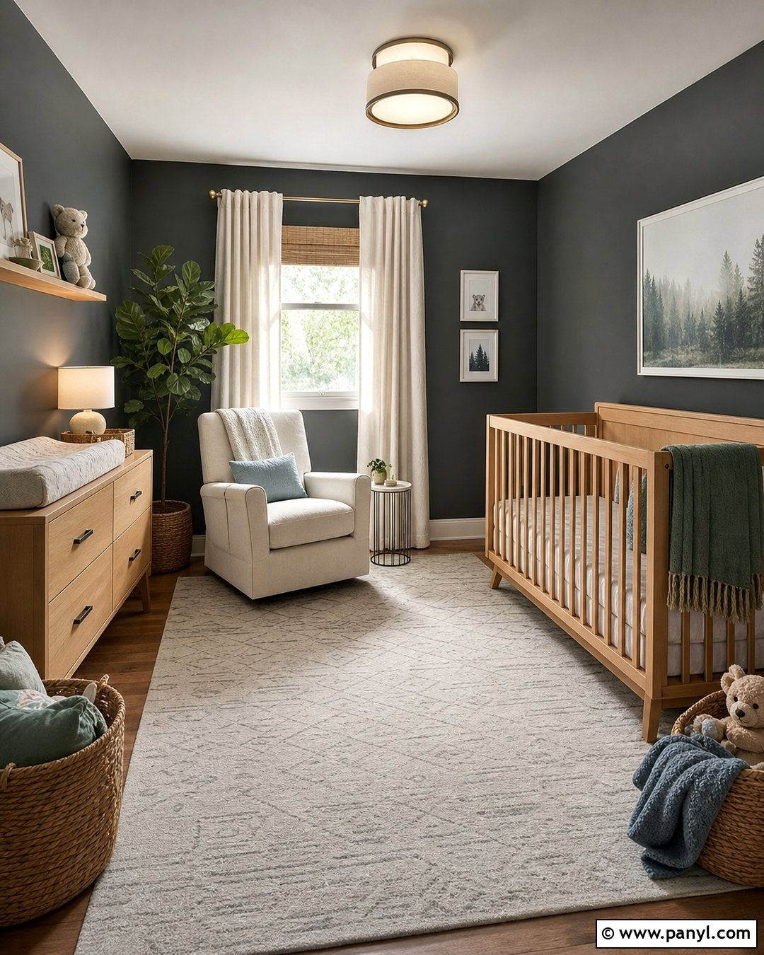 Dark Gray Nursery Walls - 30 dark wall paint ideas