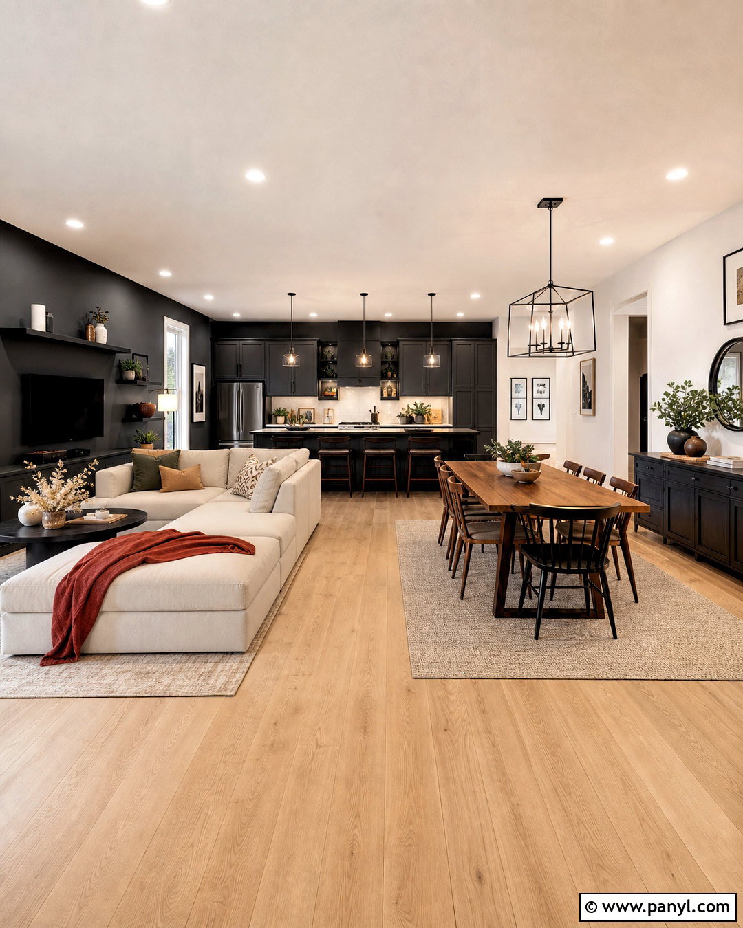 Dark Gray Open Plan Room - 20 dark gray room ideas