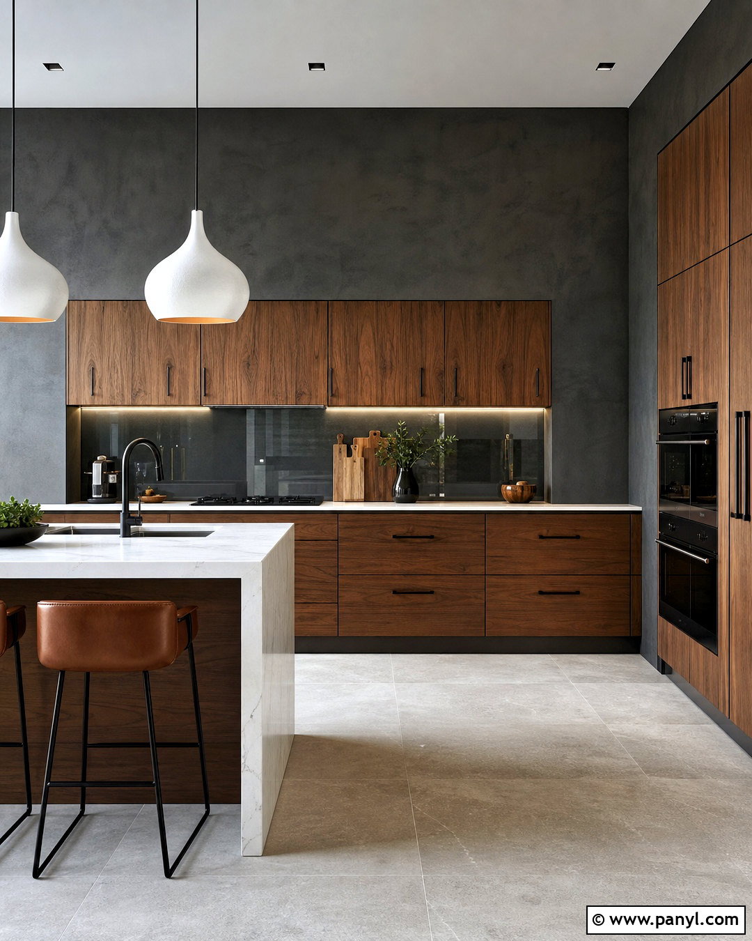 Dark Gray Plaster Kitchen Walls - 20 dark kitchen walls