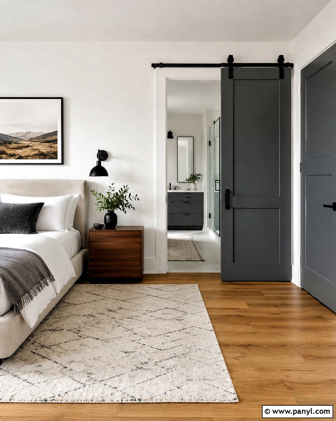 Dark Gray Sliding Barn Door - 20 dark gray doors interior ideas