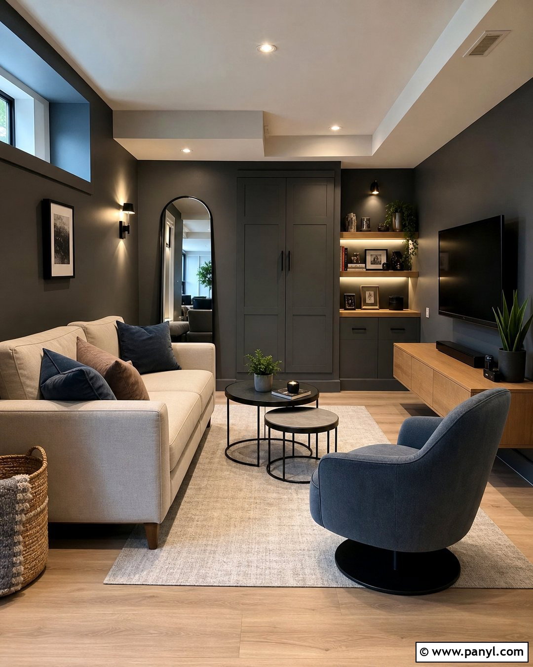 Dark Gray Small Basement - 20 dark gray basement walls