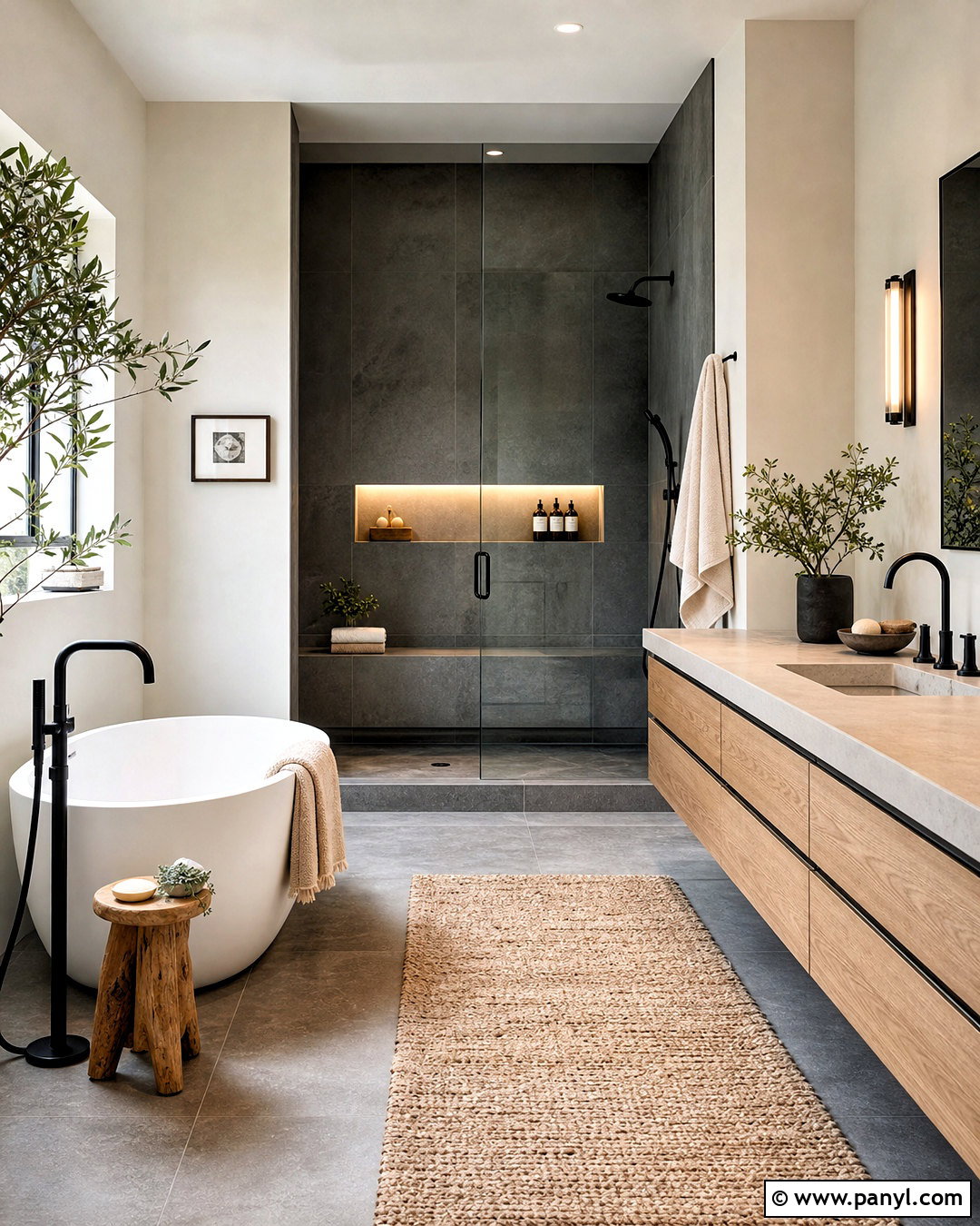 Dark Gray Spa Bathroom - 20 dark gray bathroom ideas