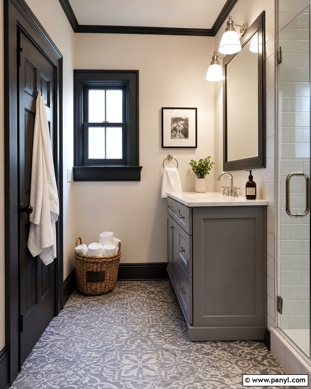 Dark Gray Trim With Ivory Walls - 45 darker trim lighter walls